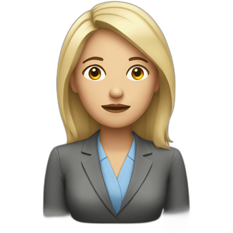 tired female consultant emoji