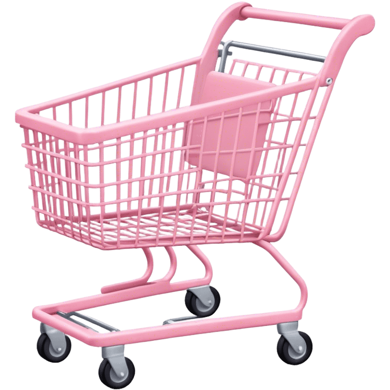 Pale pink empty shopping cart emoji