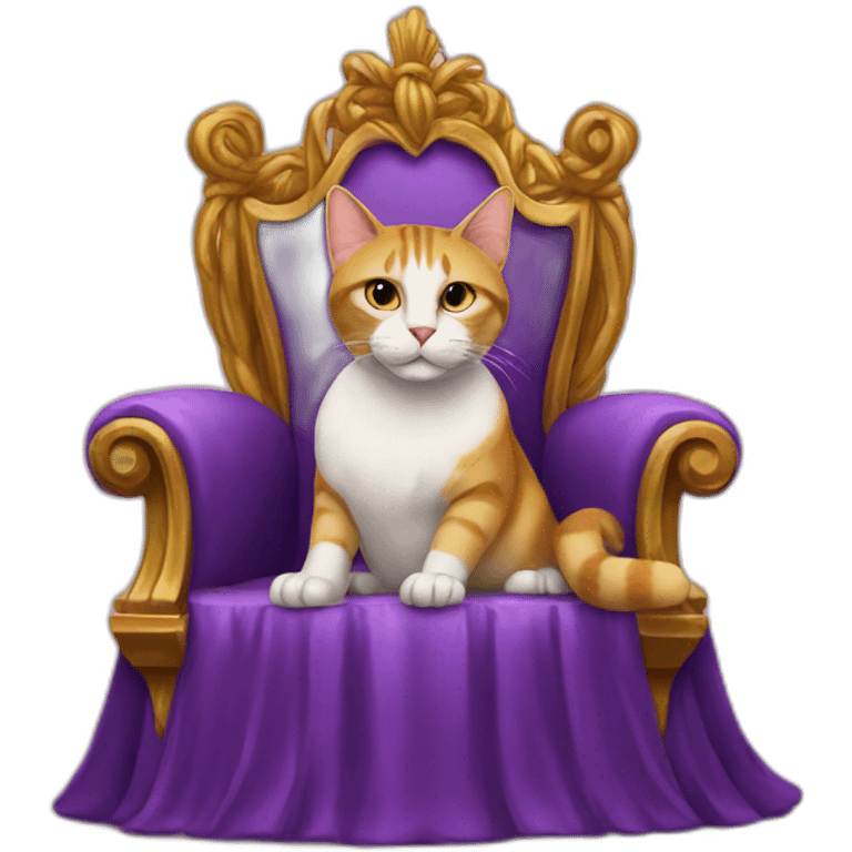 royal cat on throne emoji