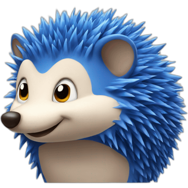 blue hedgehog emoji