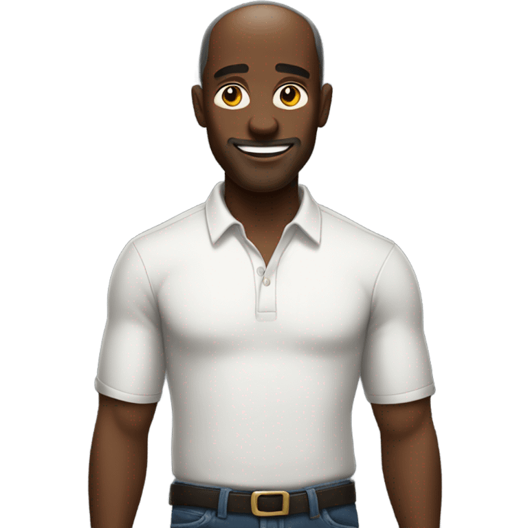 black man with a questionable smirk emoji