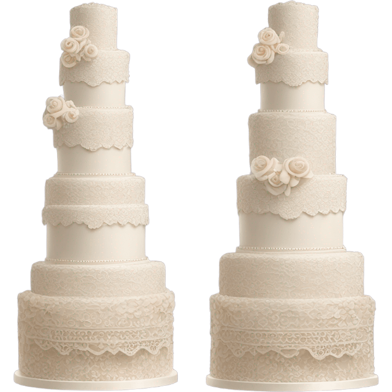 Highly detailed vintage wedding cake emoji