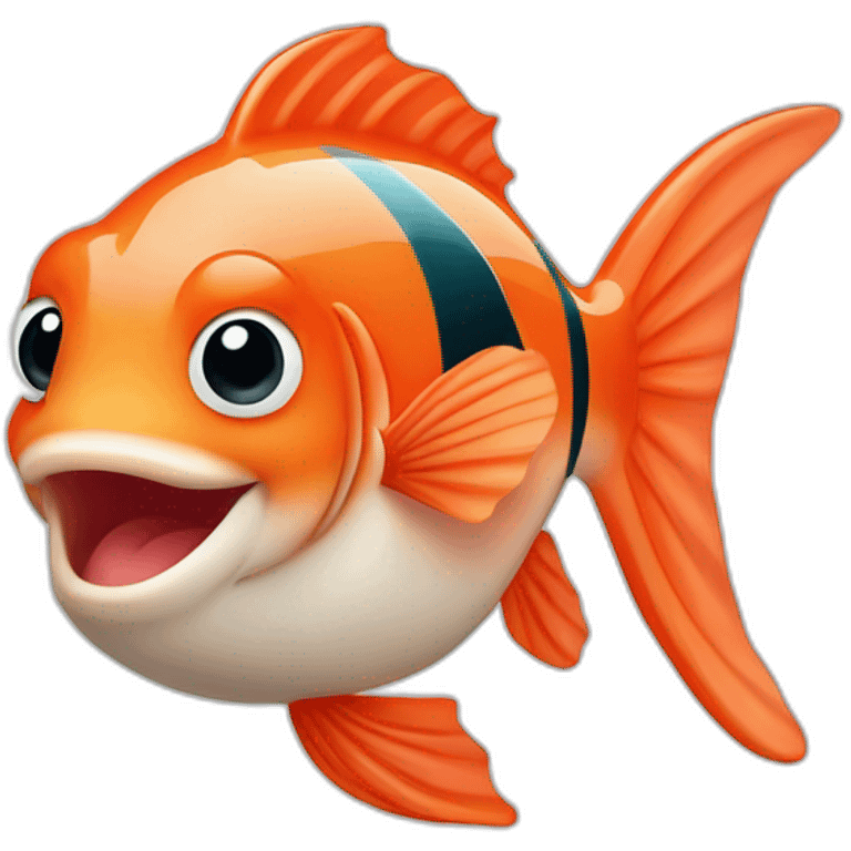 Un mignon petit poisson du style saumon souriant emoji