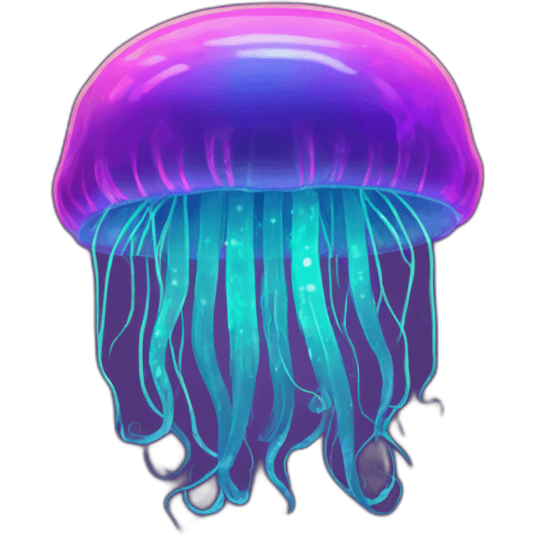 neon trippy jellyfish emoji