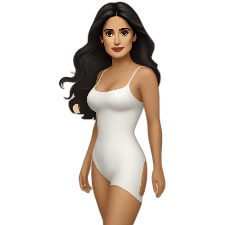 Salma hayek at beach emoji