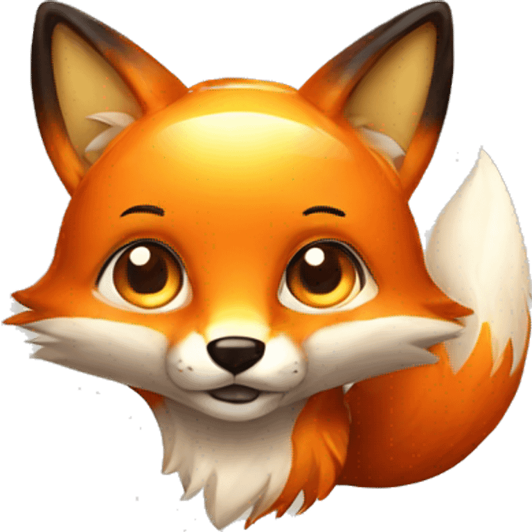 Shiny fox emoji