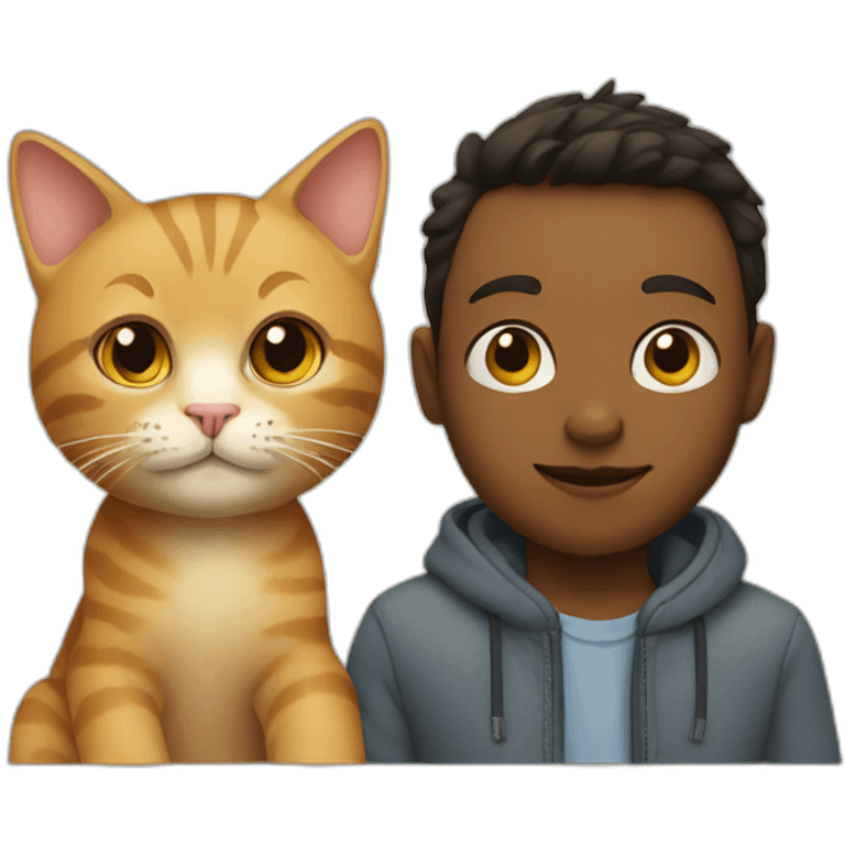 Cat with a boy emoji