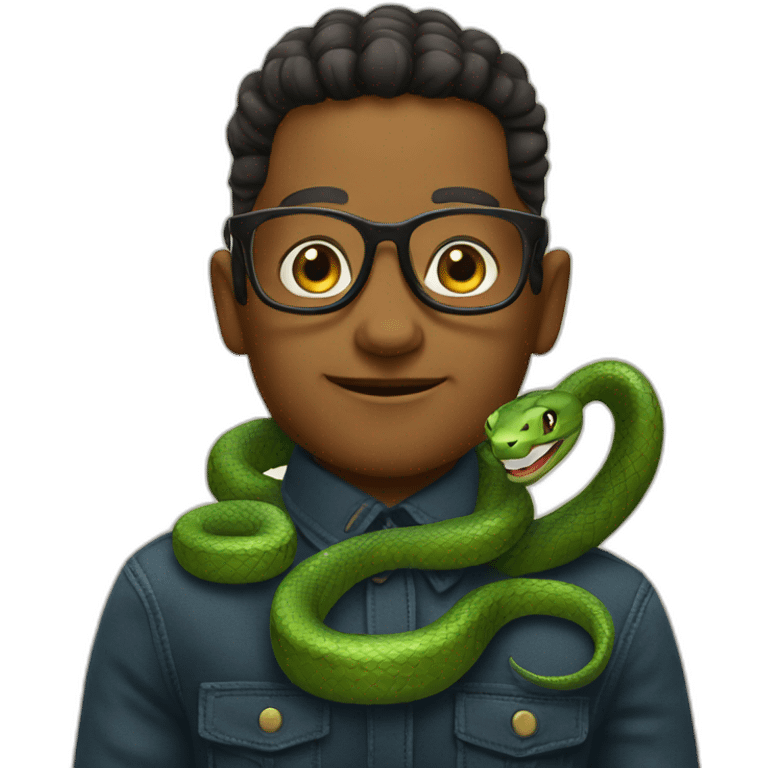 Snake-glasses-busy-baby emoji