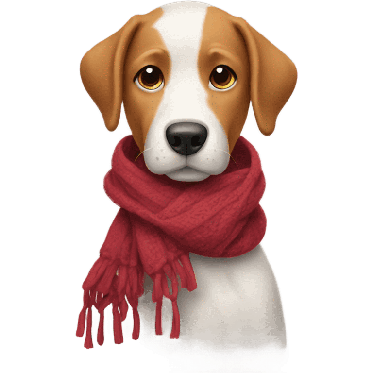 Dog wearing scarf  emoji