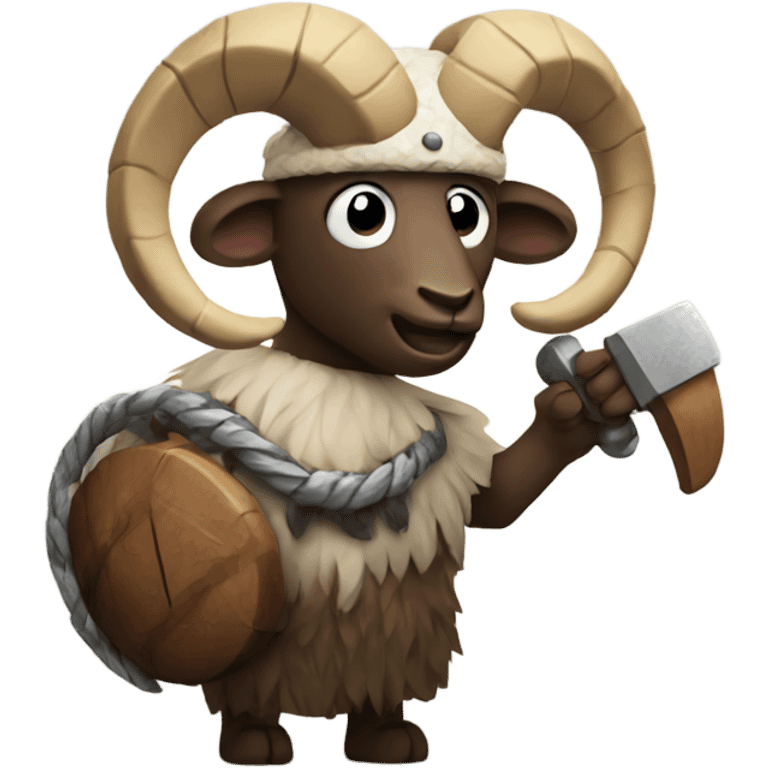 Ram eating Viking  emoji