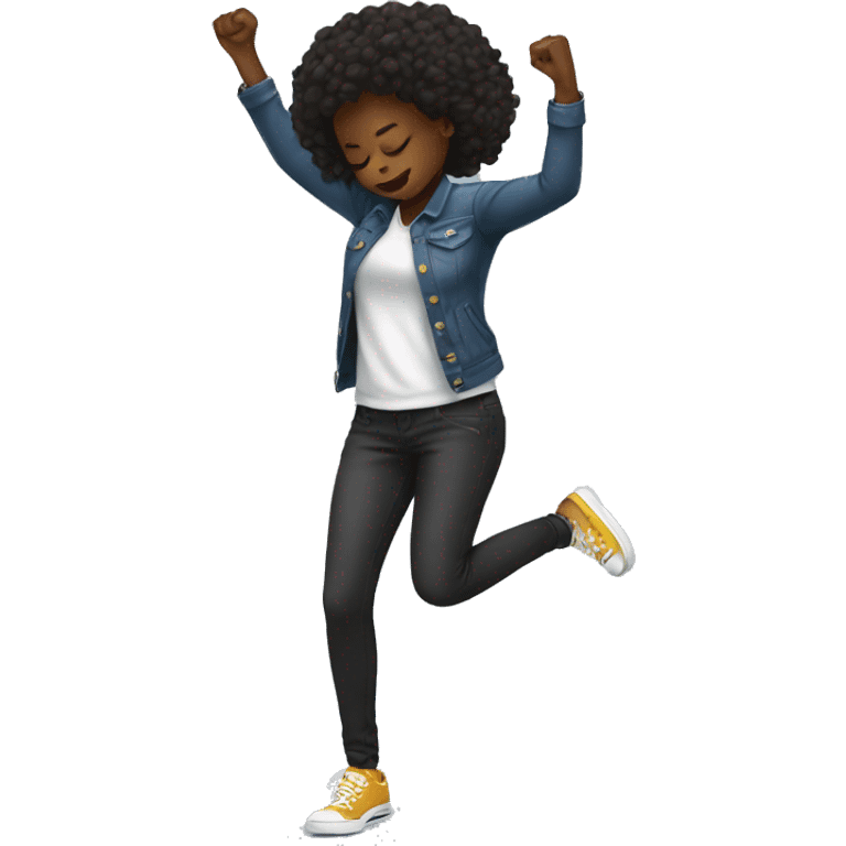 black girl doing a dab emoji