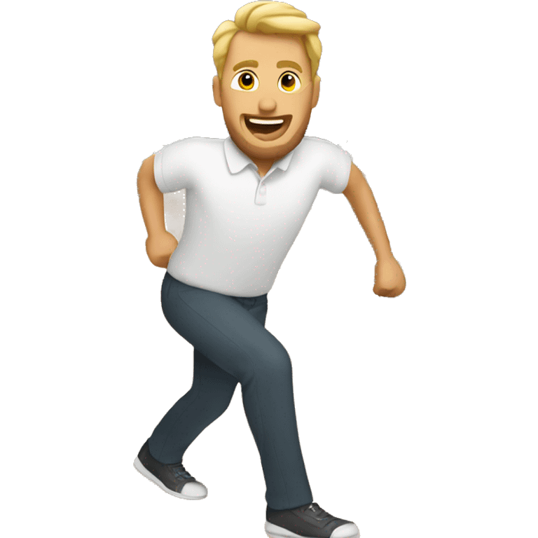 white man bowling emoji