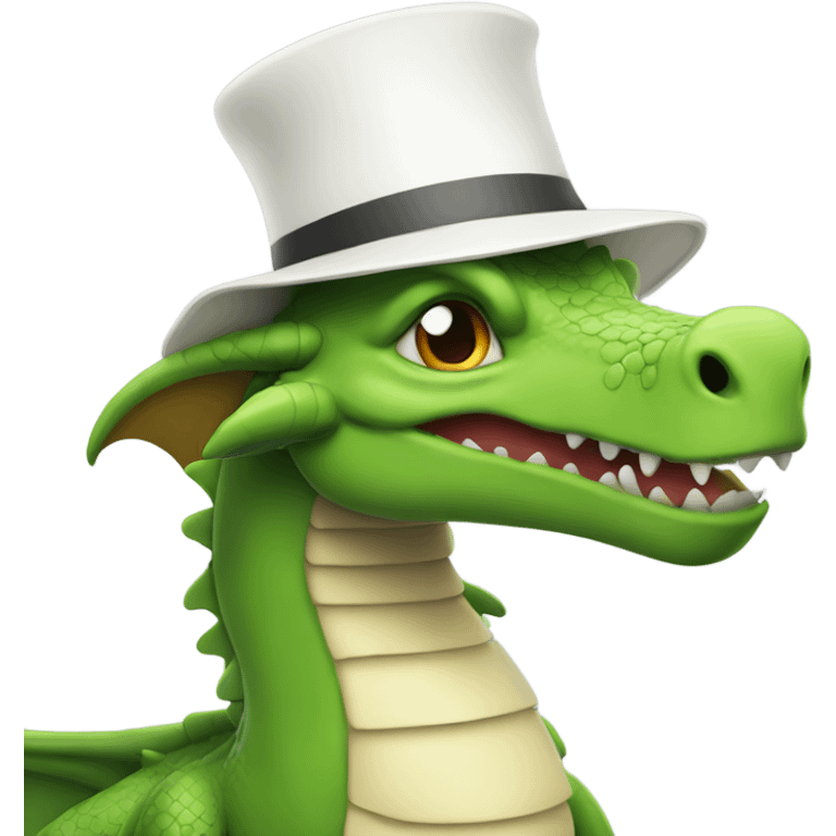 Dragon with white hat emoji