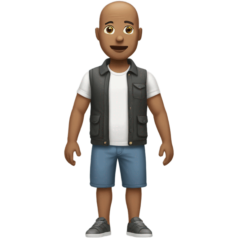 Bald man in shorts  emoji