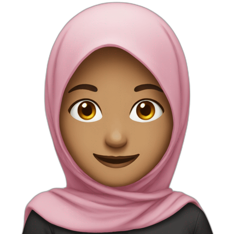 Muslim girl smile emoji