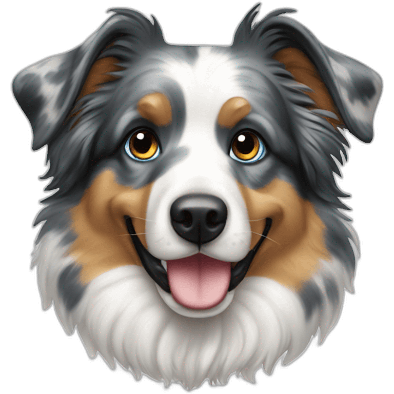 Berger australien bleu merle emoji