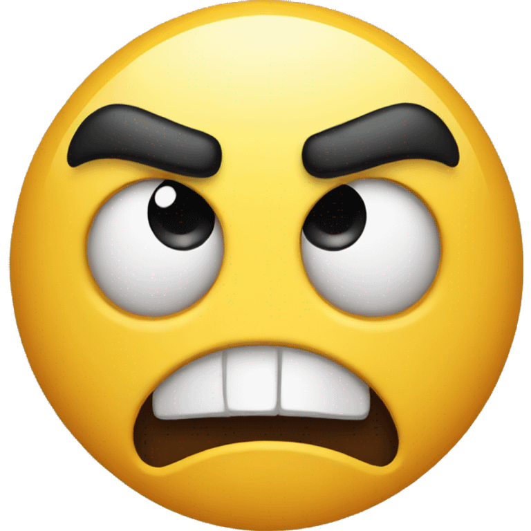 Angry face emoji