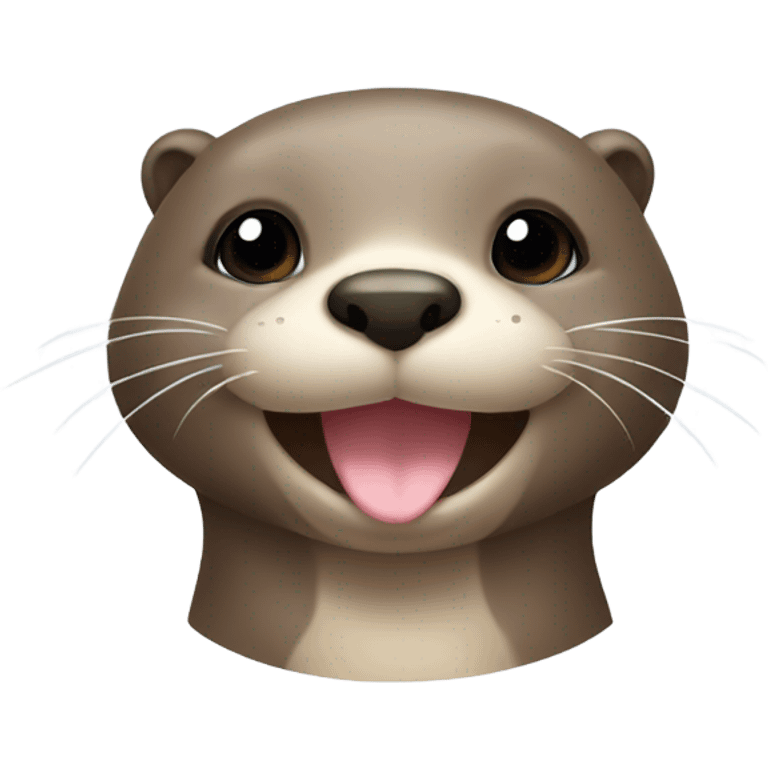 A cute otter face wearing a swimsuit. emoji