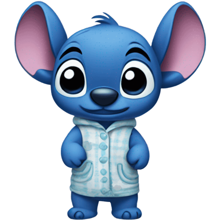 Cute stitch wearing pjs emoji