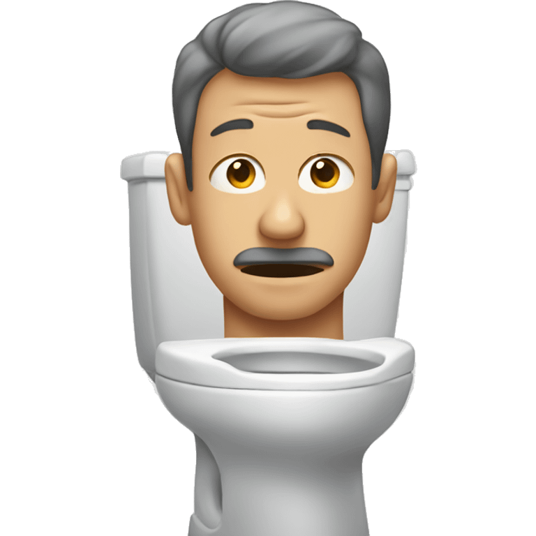 a man that sticks his head out a toilet emoji