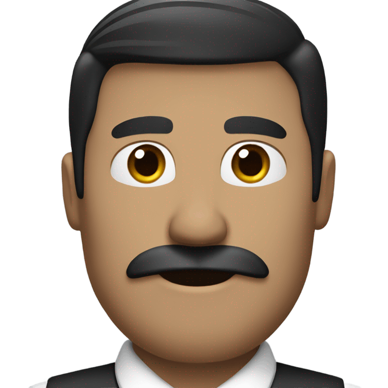 White guy with black hair a combover and trapezoid mustache emoji