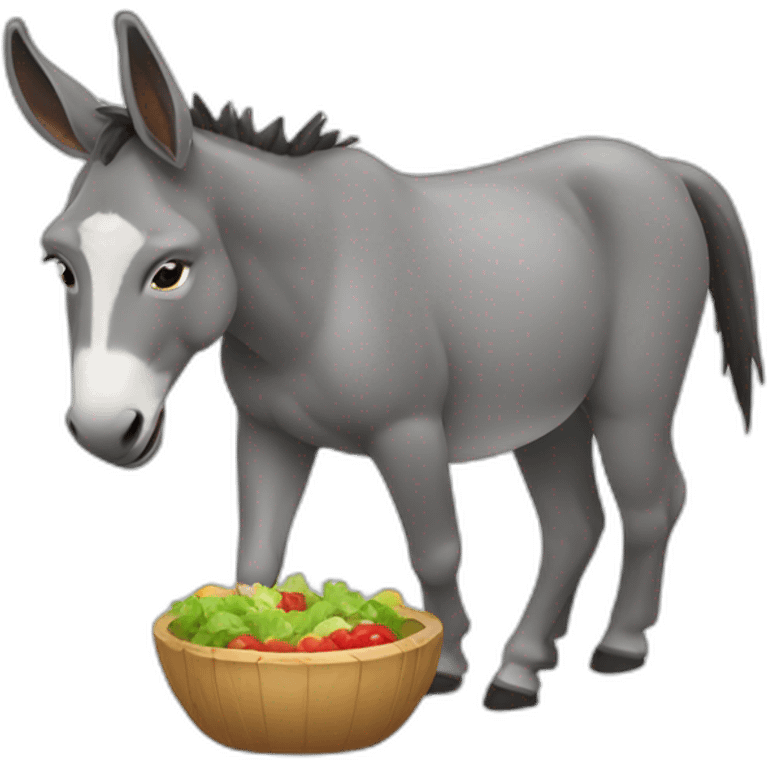 Donkey eating emoji