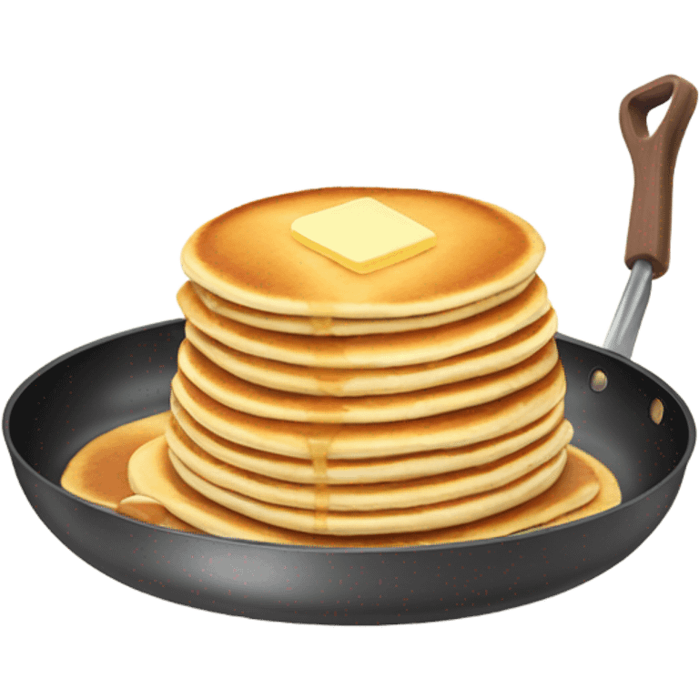 Pancake flipping in a pan  emoji