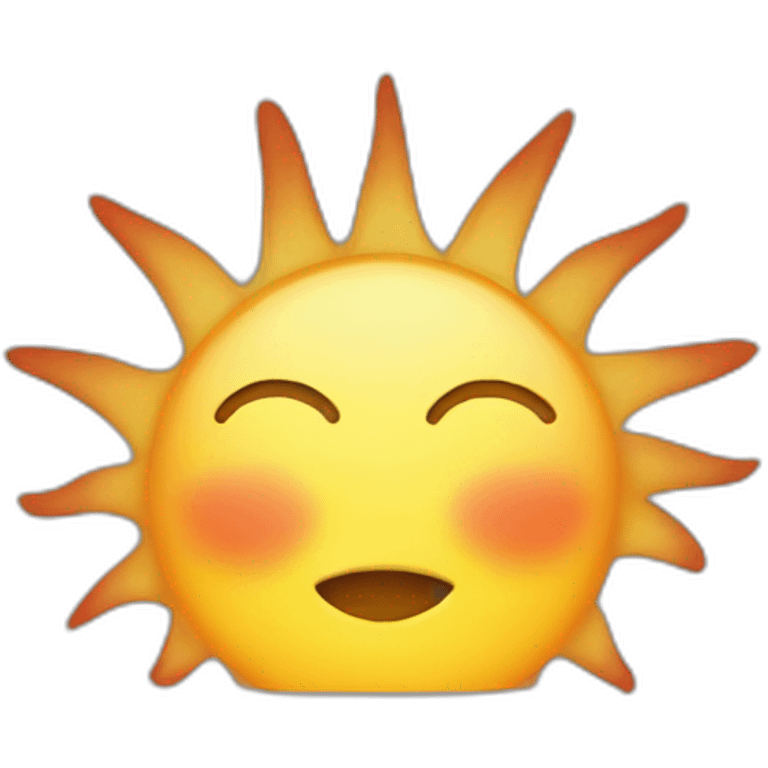 Heart-shaped sun emoji