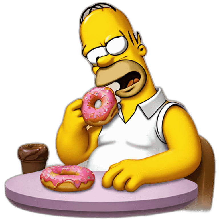 homer simpson eating a donut emoji