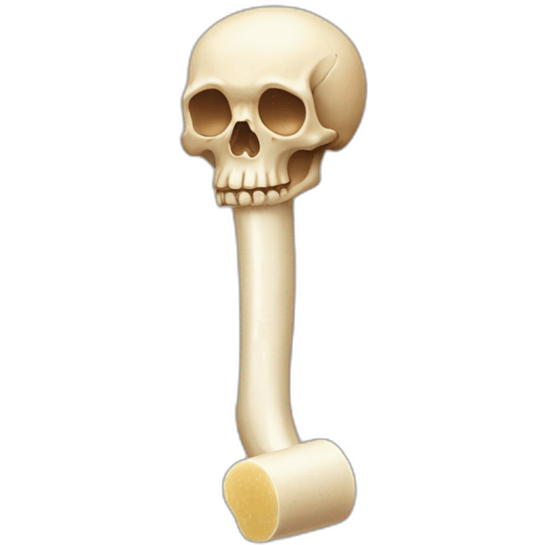 Long bone and a soap emoji