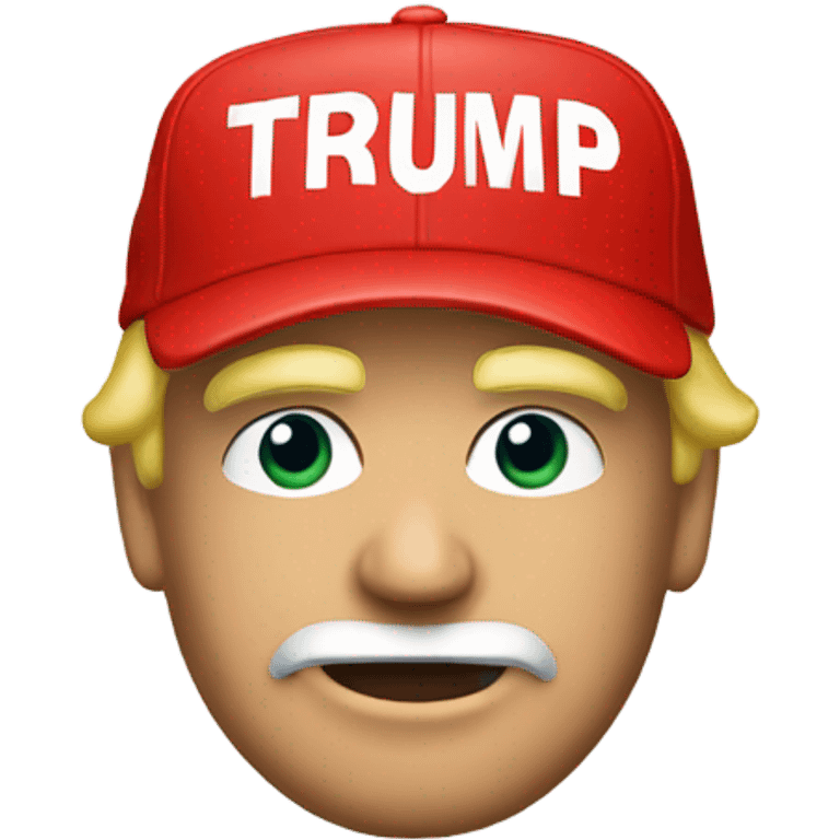 Trump wearing a MAGA baseball hat emoji