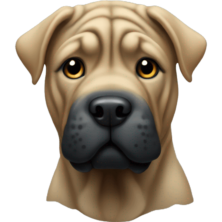 Black Shar Pei Dog emoji