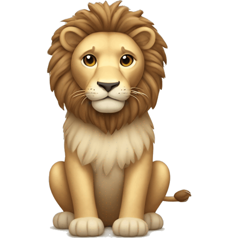 whole body of lion in jellycat style emoji