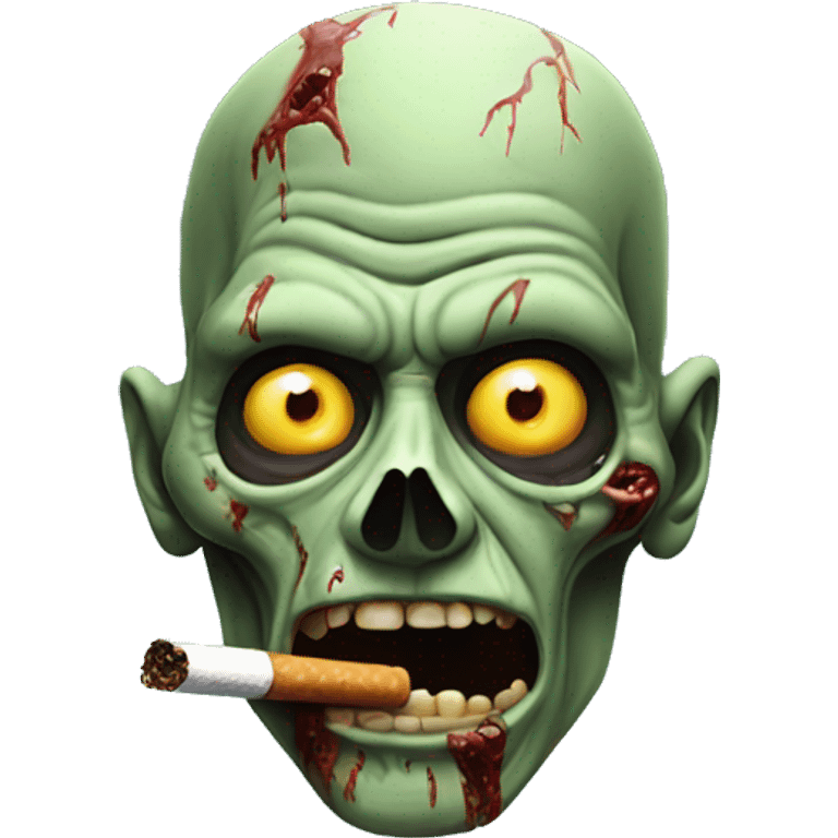 Zombie smoking emoji