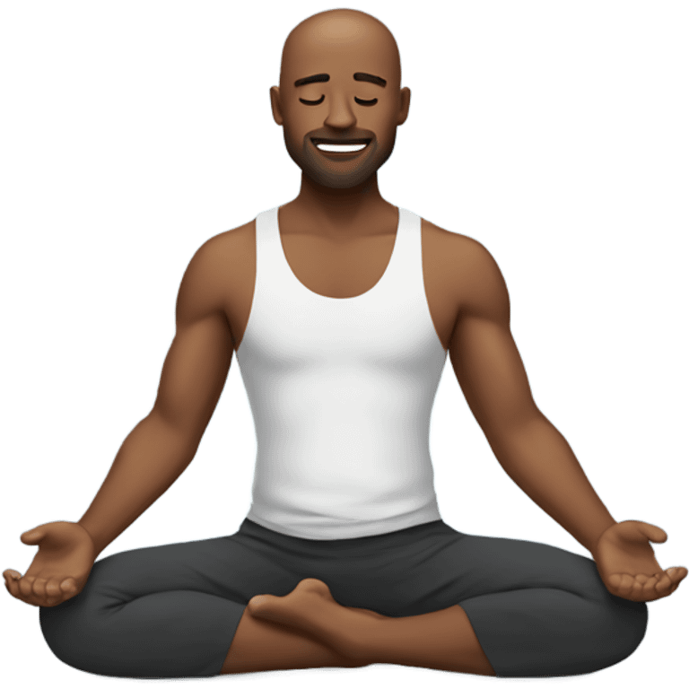 Man doing yoga emoji