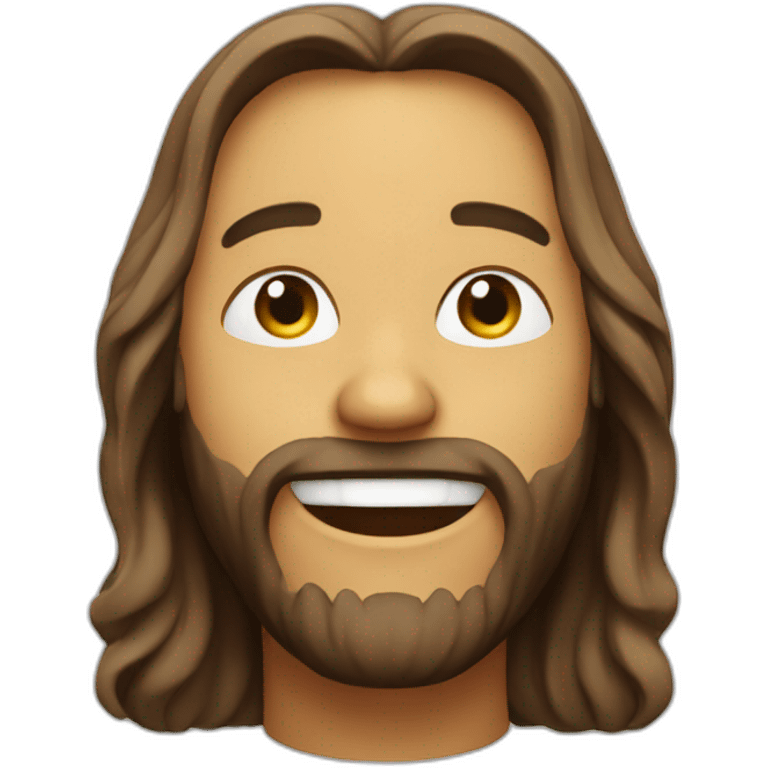 Jesus laughs until he tears up emoji