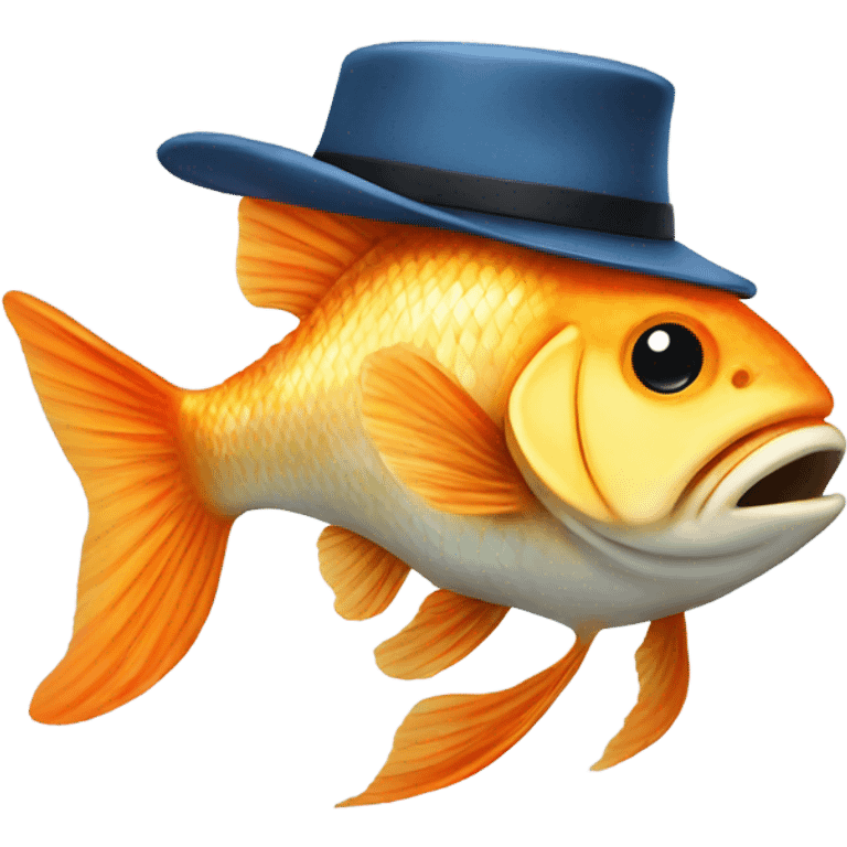 Fish with a hat emoji