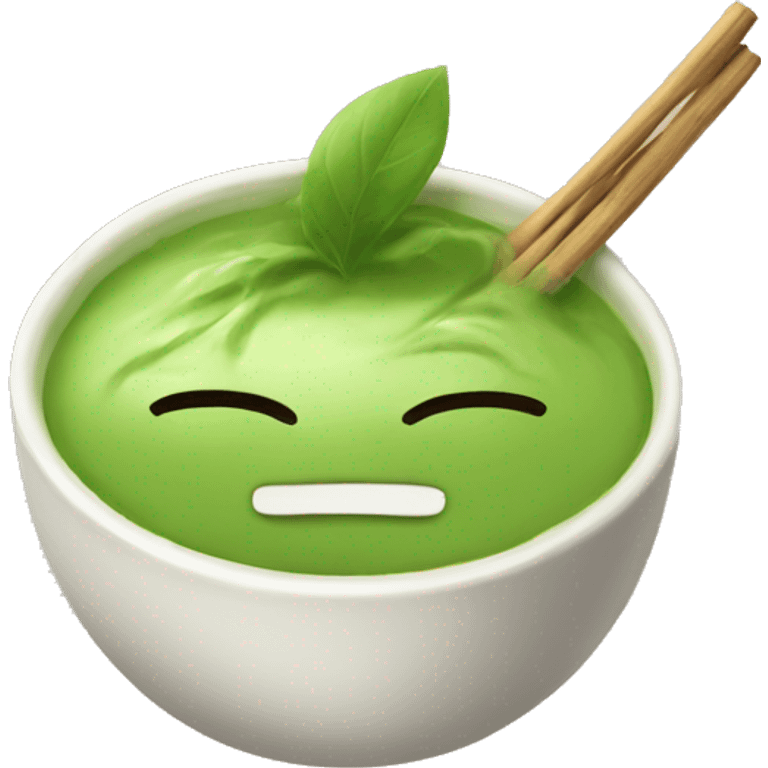 Matcha with bow emoji