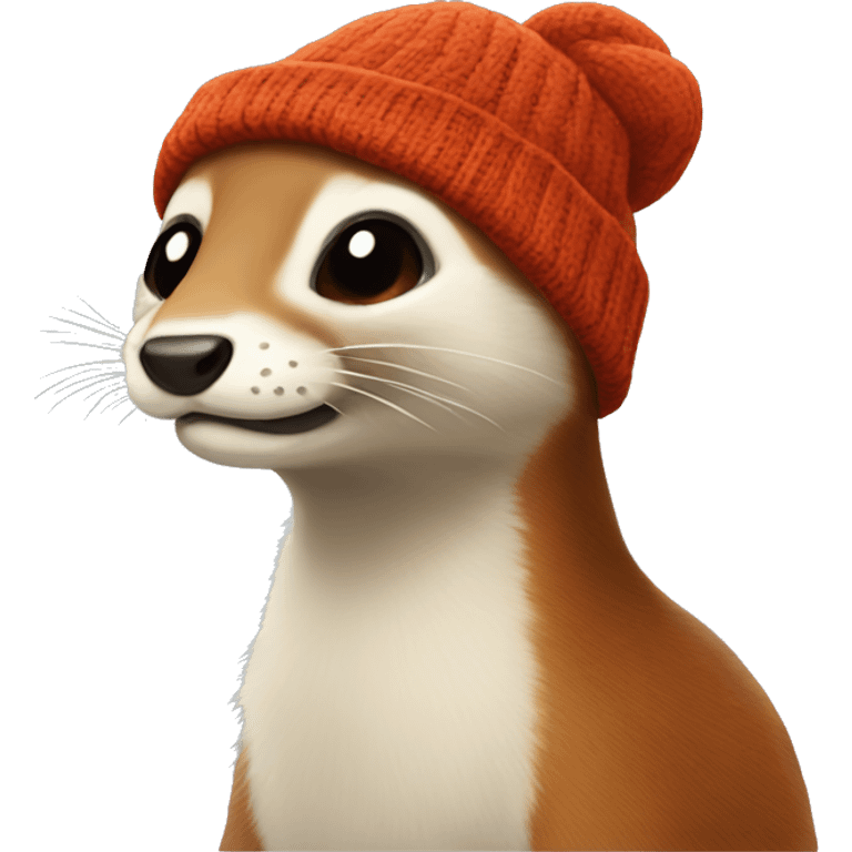 Weasel with beanie emoji