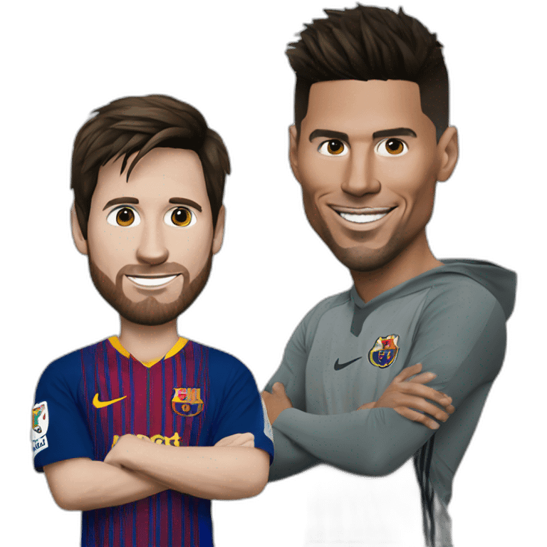 Messi à coter de ronaldo emoji