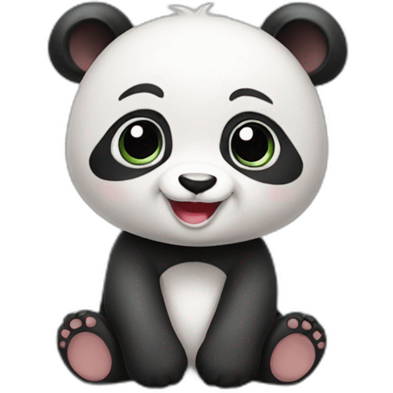 cute happy baby panda emoji