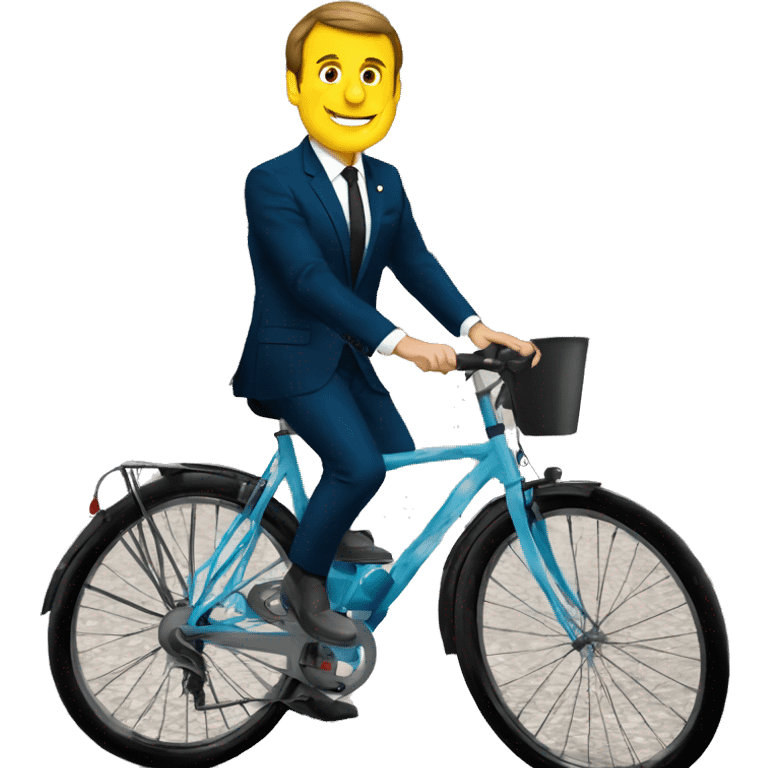 Macron en vélo  emoji