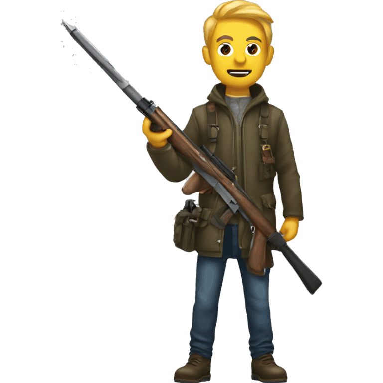 designer hunter with weapon emoji