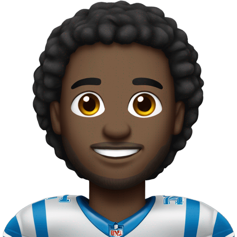 Detroit Lions football player wearing number 14 emoji