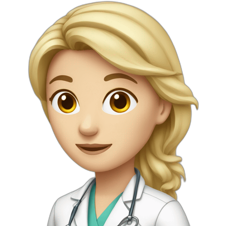 female-caucasian-veterinarian emoji