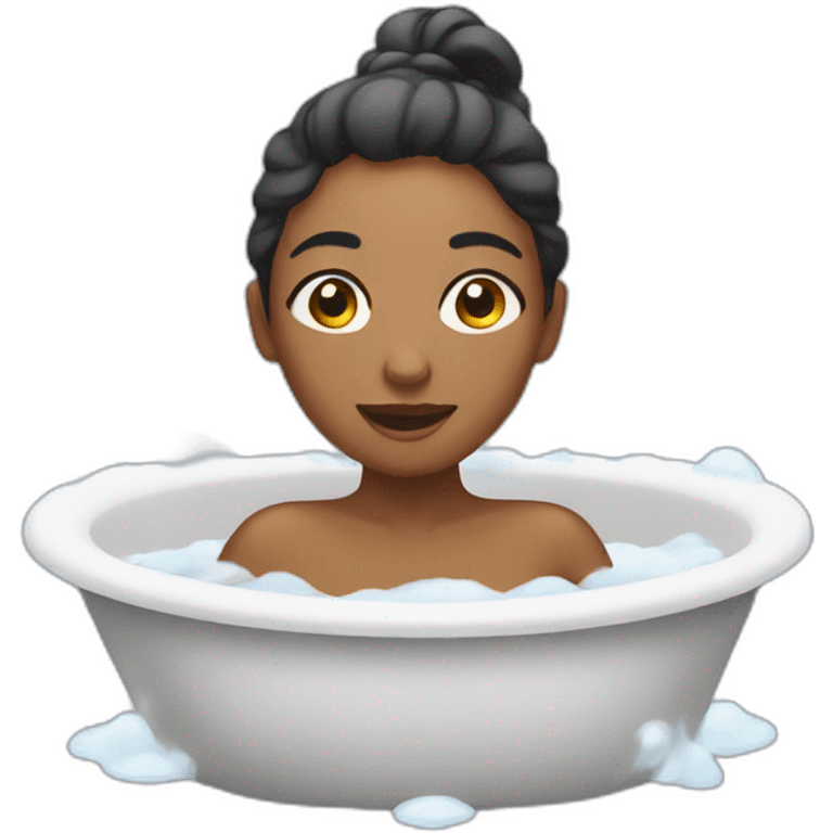 Woman taking a bath emoji