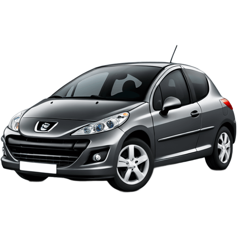 Dark gray peugeot 207 emoji