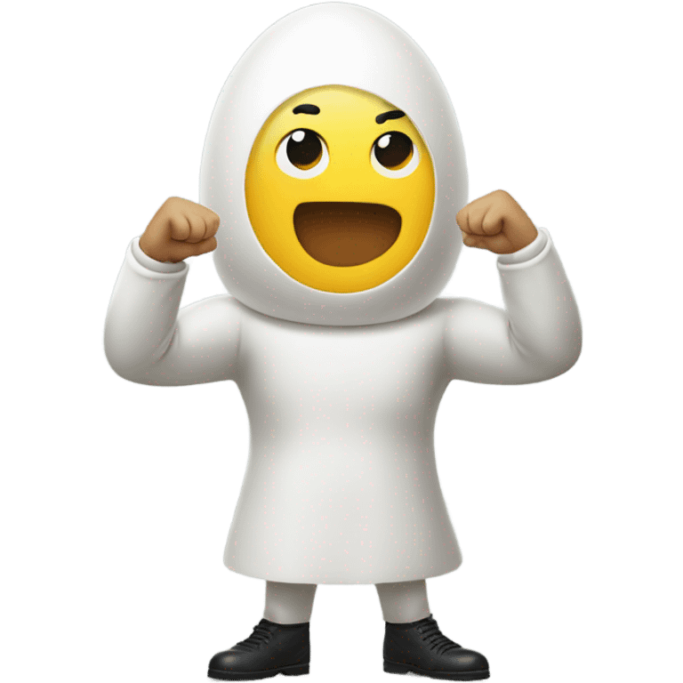 Egg man throwing hands up  emoji