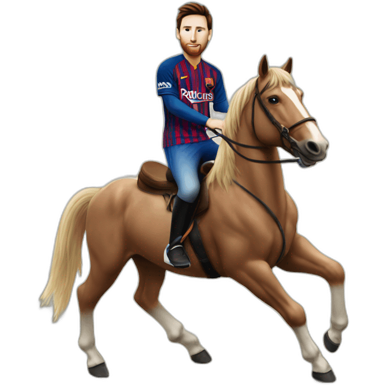 Messi sur un cheval emoji