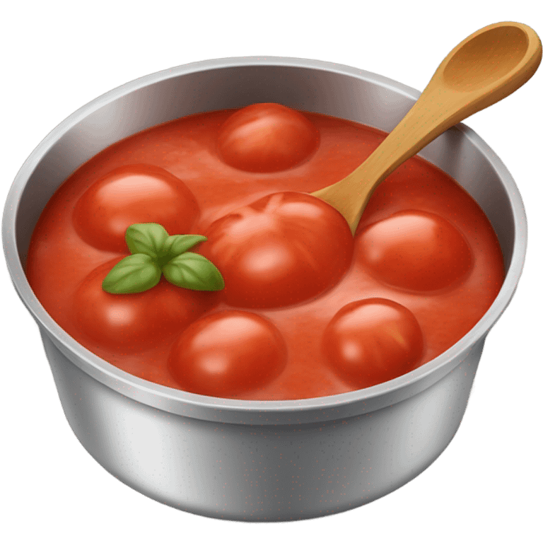 pan full off tomato souce with the spoon  emoji